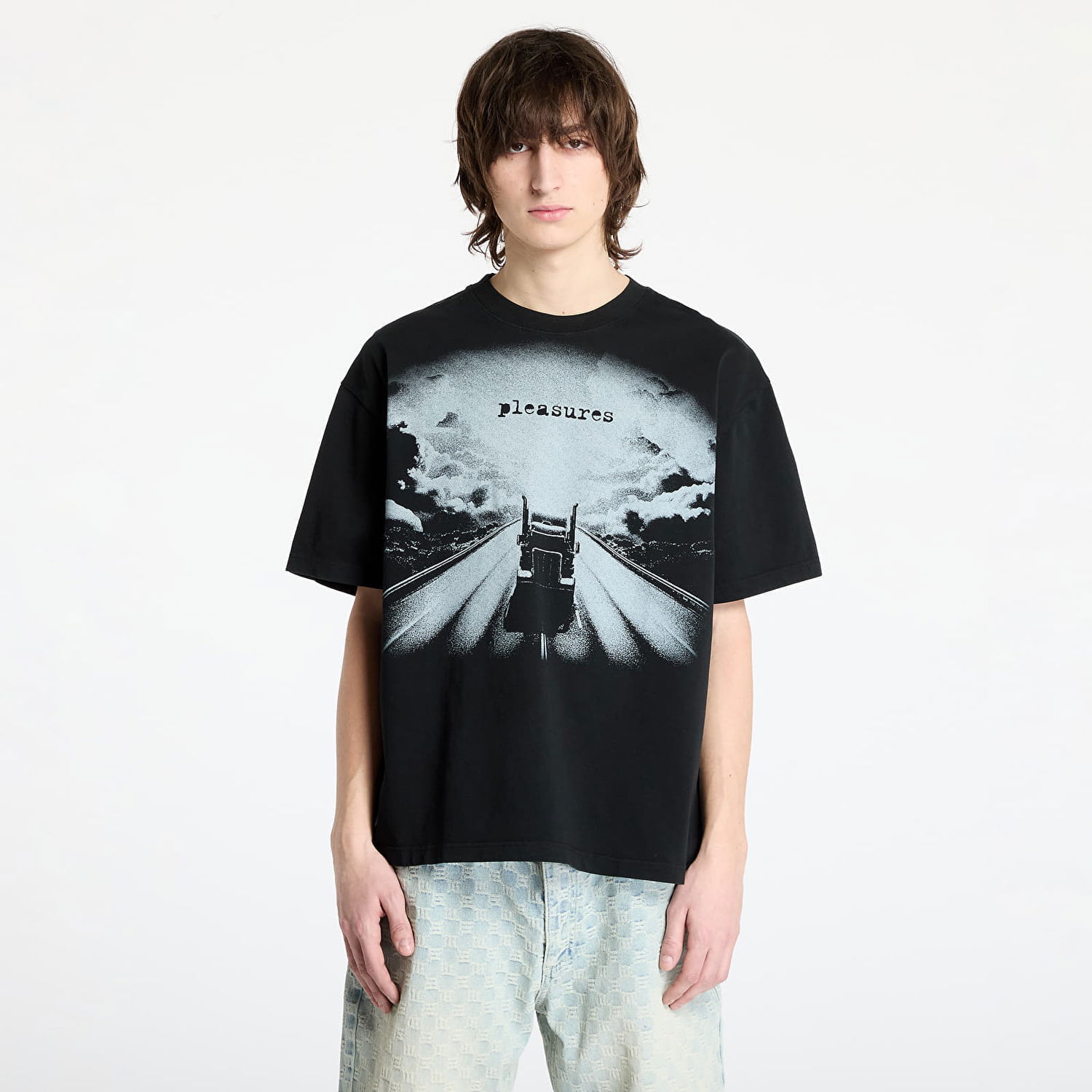 Tričko Pleasures PLEASURES Truck Heavyweight Tee Čierna | P25SP025 BLACK, 0
