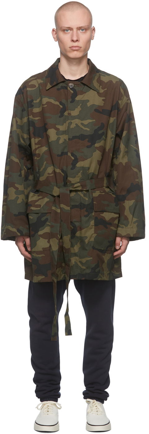 Kabáty Fear of God Camo Military Coat Zelené | FG30-050CMO, 0
