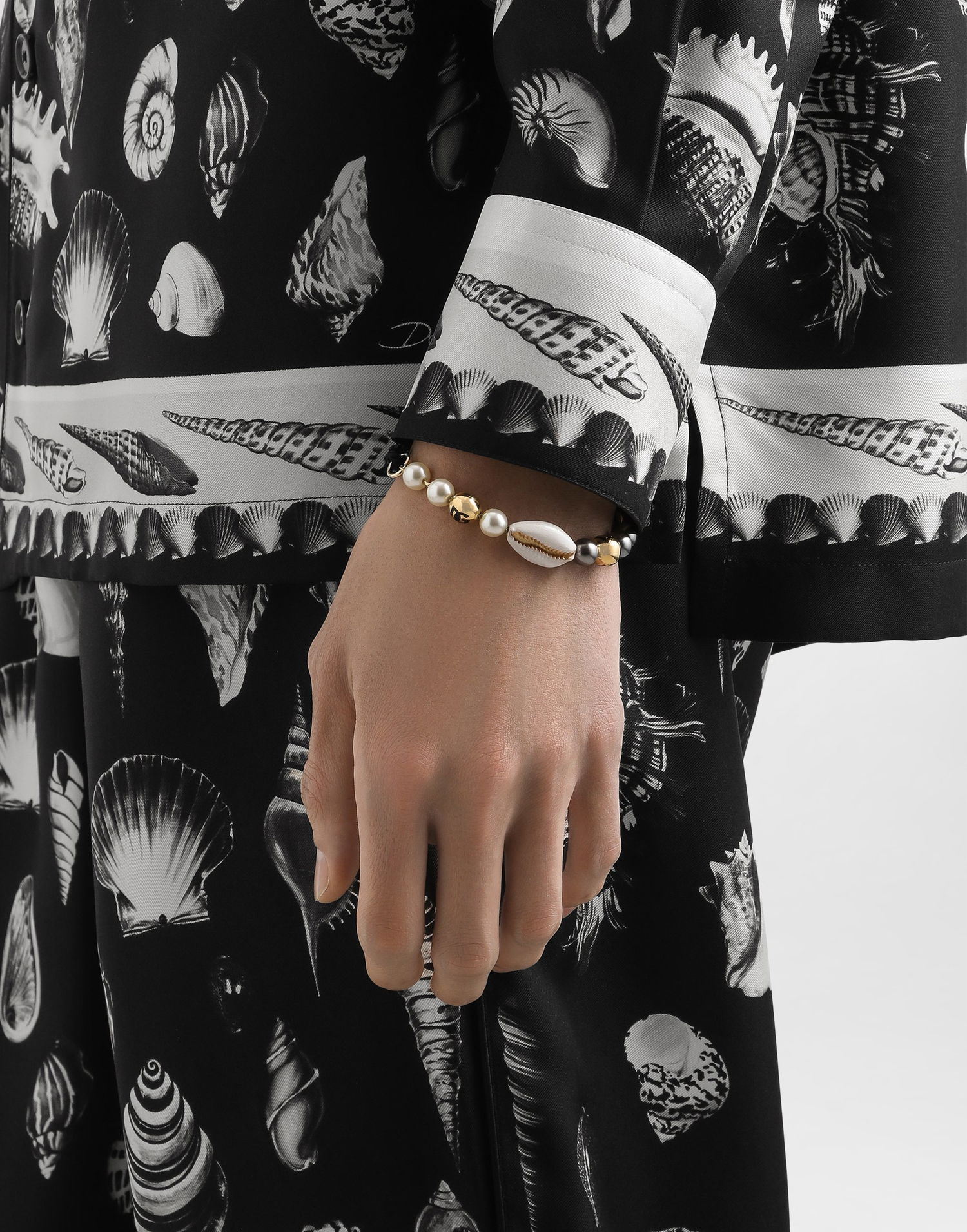 Náramok Dolce & Gabbana Dolce & Gabbana Beaded Cord Bracelet Čierna | WBR5C3W1111N0011, 1