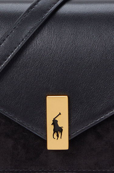 Kabelka Polo by Ralph Lauren Leather and Suede Clutch Čierna | 427952418, 3