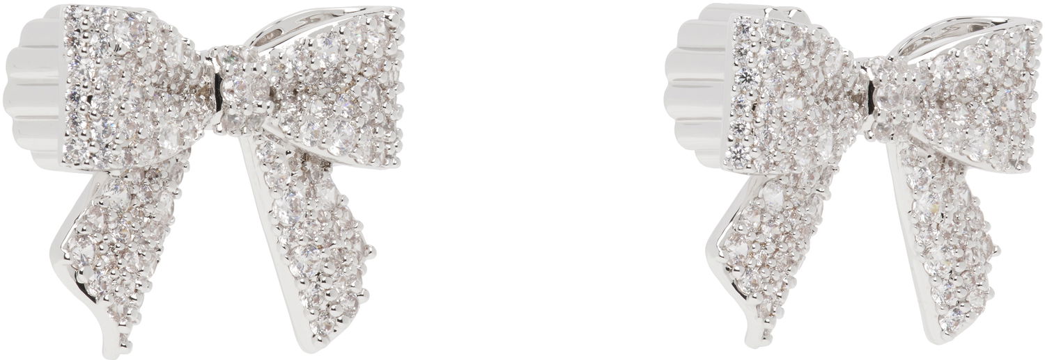 Náušnice SHUSHU/TONG YVMIN Edition Pave Bowknot Earrings Metalická | 25635SLV00DN2, 1