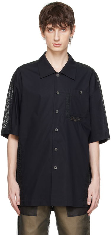 Košeľa Feng Chen Wang Feng Chen Wang Lace Overlay Shirt Čierna | FUS17SR04, 0