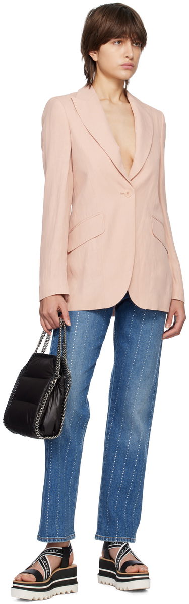 Bunda Stella McCartney Stella McCartney Women's Peaked Lapel Blazer Ružová | 6500383STA49, 3