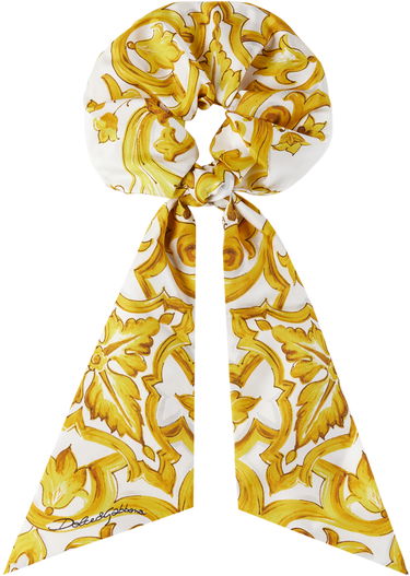 Šál Dolce & Gabbana Majolica Print Scrunchie With Ties Žltá | LB7A22 HI1T5, 0
