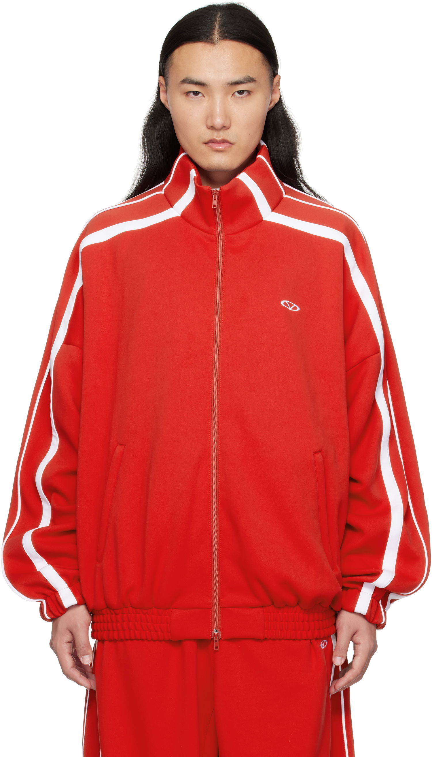 Súprava VETEMENTS Vetements Oval Logo Gym Track Jacket Červená | UA66JA360R, 0