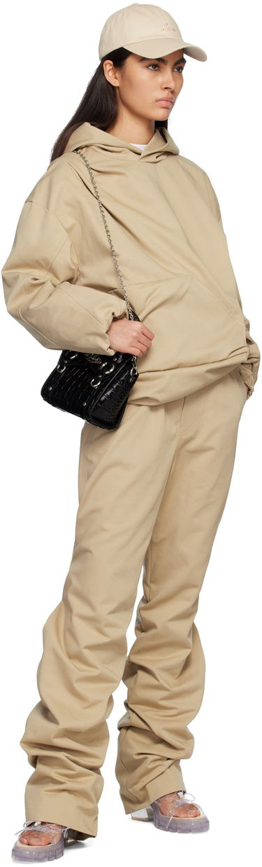 Nohavice We11done We11done Banded Shirring Trousers Béžová | WD-PT1-23-296-U-BG, 3