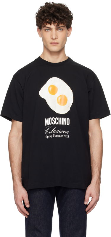 Tričko Moschino Moschino Eggs Print T-Shirt Čierna | 251ZZA071502411555, 0