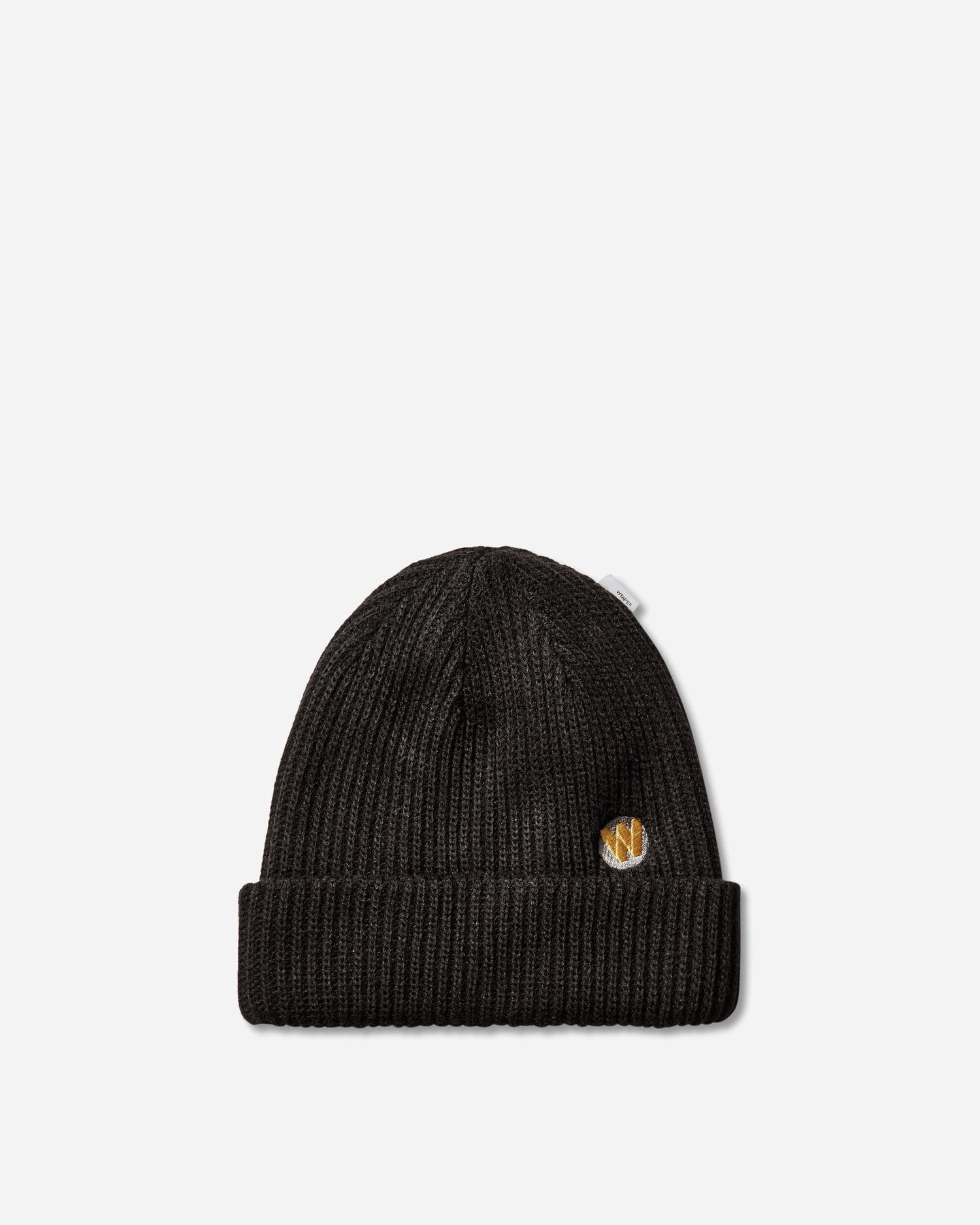 Kulicha WTAPS FLP Ribbed Beanie with Logo Patch Čierna | 252MADT-HT04 BLACK, 1