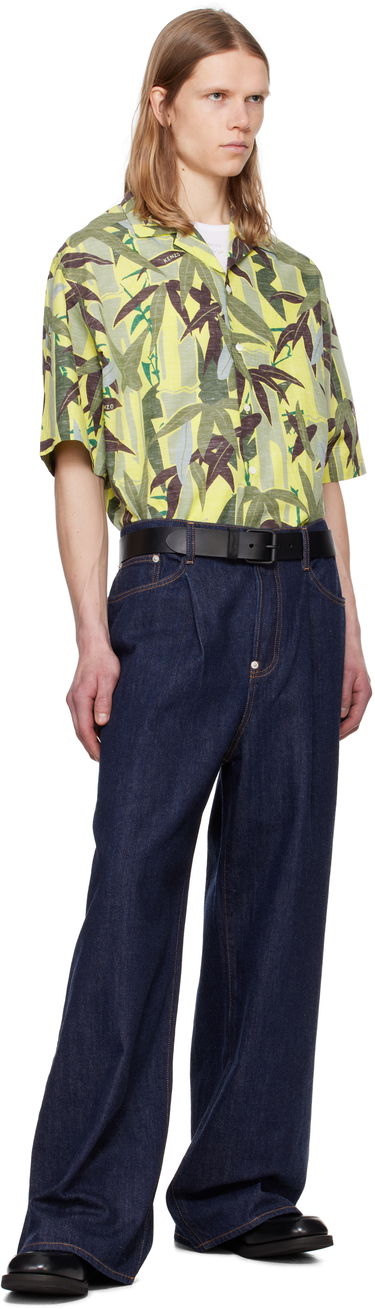 Košeľa KENZO Kenzo Paris 'Chiku-Rin Camo' Short Sleeve Shirt Žltá | FF55CH1309P1, 4