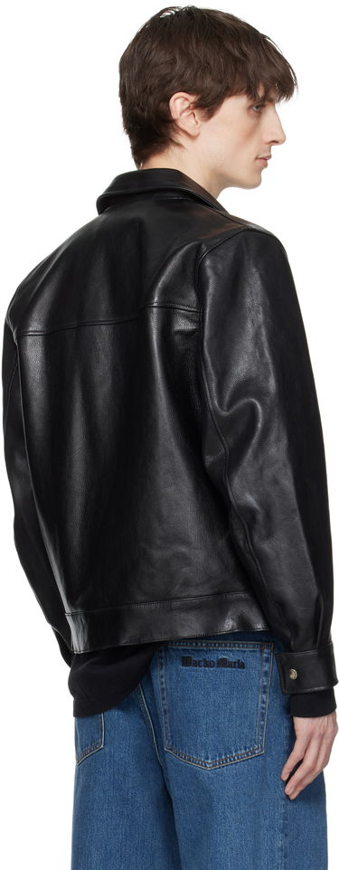 Bunda WACKO MARIA WACKO MARIA Grained Leather Jacket Čierna | 25SS-WMO-BL01, 2