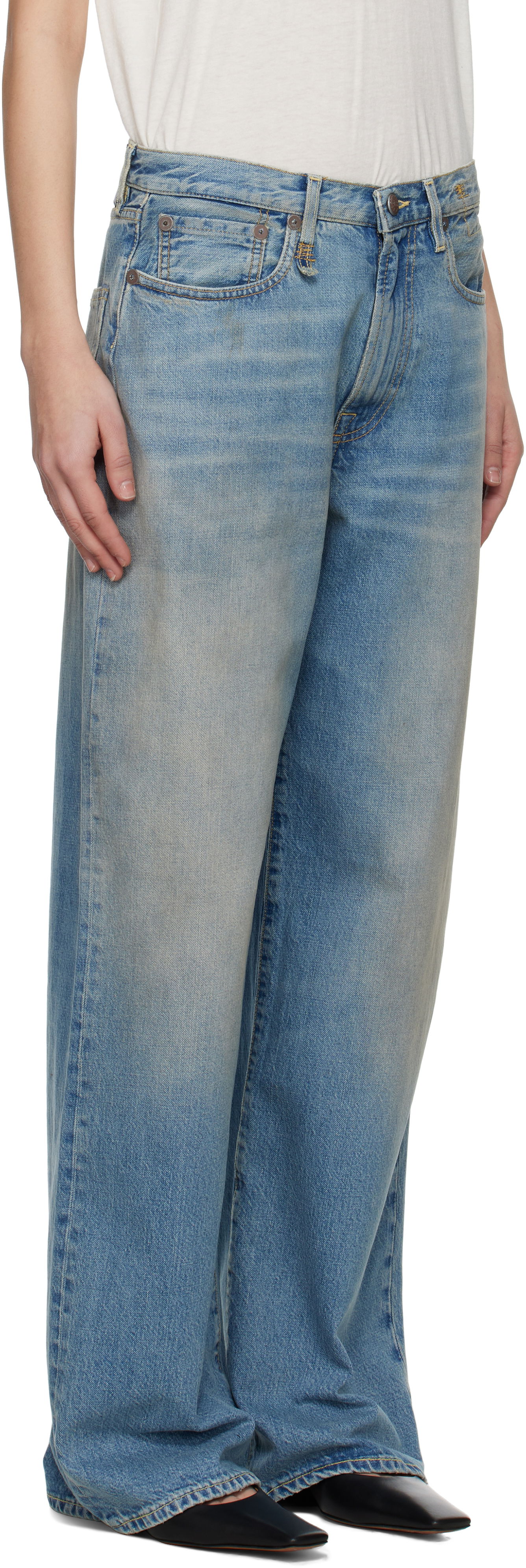 Džínsy R13 R13 D'Arcy Loose Jeans Modrá | R13WD038-D306A, 1
