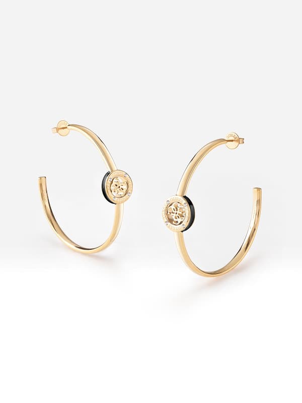 Náušnice GUESS "4G Loop” Earrings Metalická | JUBE02284JW, 0