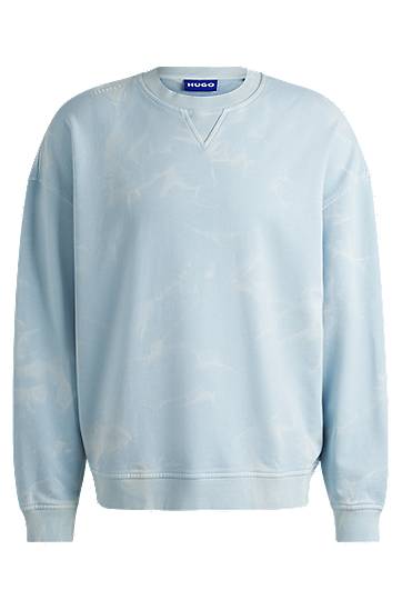 Sveter BOSS HUGO Tie-Dye Terry Sweatshirt Modrá | 50534266, 0