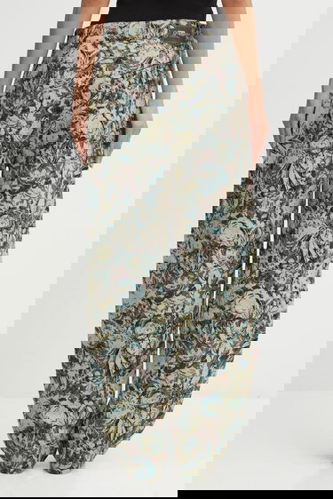 Nohavice GANNI Tapestry Jacquard Wide Leg High Waist Pants Rôznofarebný | W0777, 2