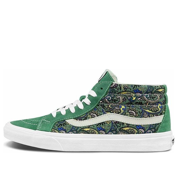 Tenisky a topánky Vans Sk8-Mid Reissue Paisley Zelené | VN0A391F6TM