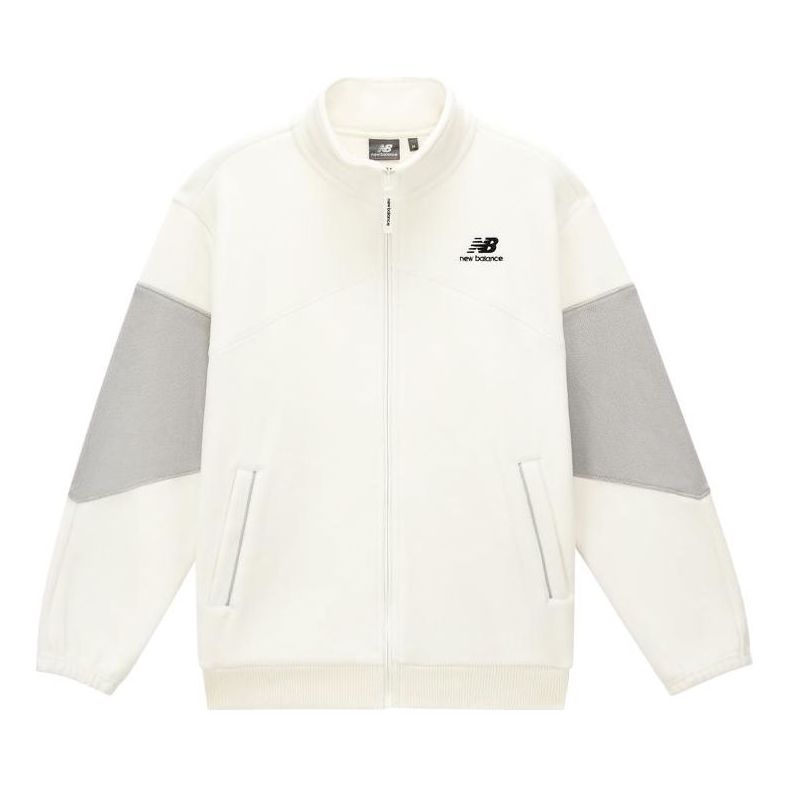 Mikina New Balance Lifestyle Fleece Jacket Biela | 6DD38811-IV