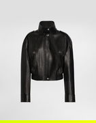 Dolce & Gabbana Plongé Goat Leather Cropped Jacket