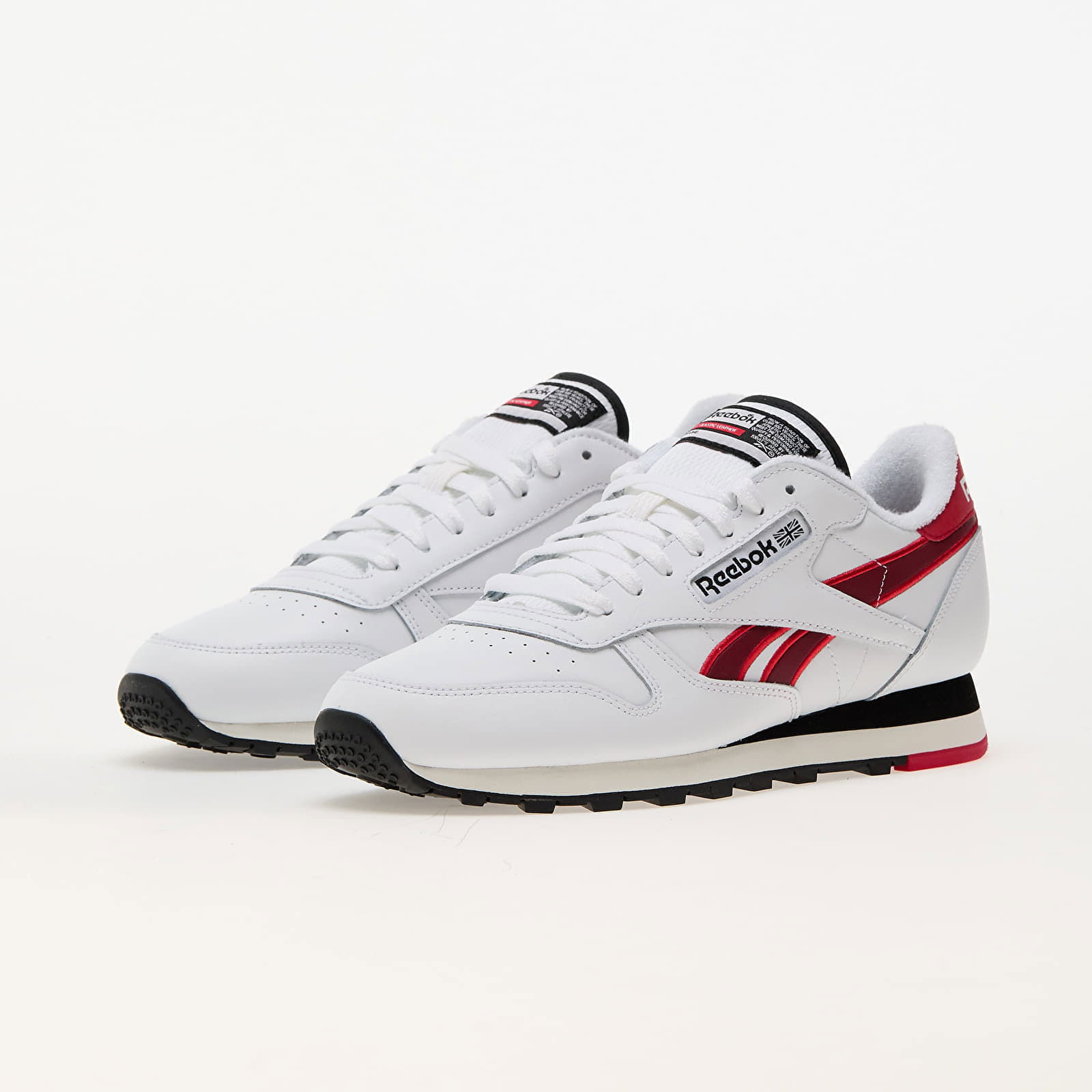 Classic Leather White/ Vector Red/ Black