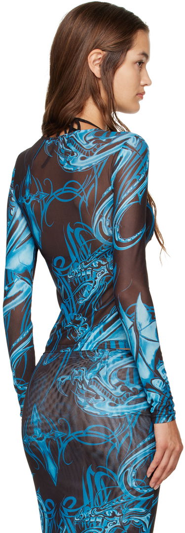 Tričko Miaou Miaou Printed Mesh Long Sleeve T-Shirt Rôznofarebný | 7029PM2TAB, 2