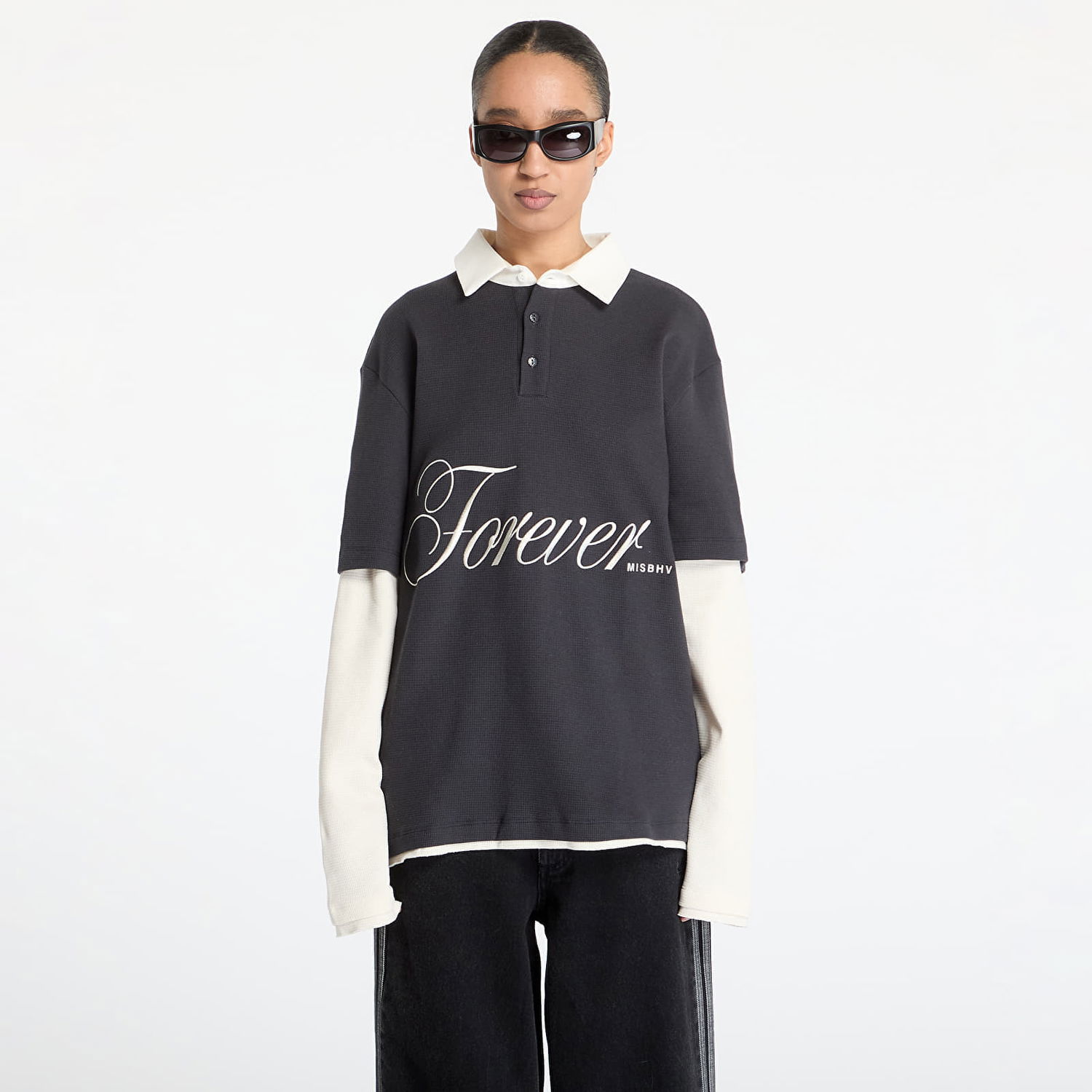 Polo tričko MISBHV MISBHV Forever Double Layered Polo Čierna | 250M152, 0