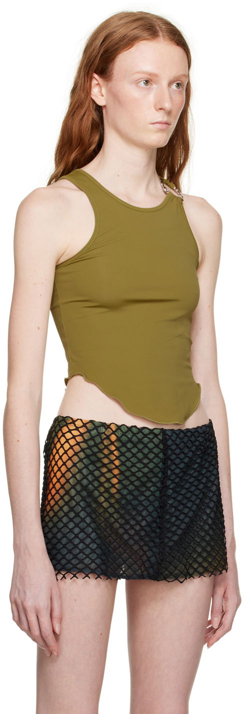 Tielko Miaou Miaou Hannah Jewett Bobbi Tank Top Zelené | 7067TKTYM, 1
