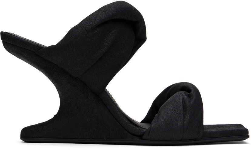 Doplnky Rick Owens Rick Owens Porterville Cantilever 8 Twisted Heeled Sandals Čierna | RP01E7803 LBA