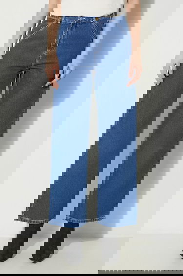 Džínsy Carhartt WIP High Waist Wide Leg Simple Pant Modrá | I031924.106, 0