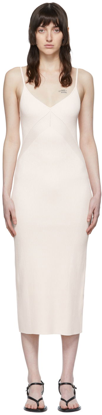 Šaty rag & bone Viscose Midi Slip Dress Béžová | WAS22P0061806, 0