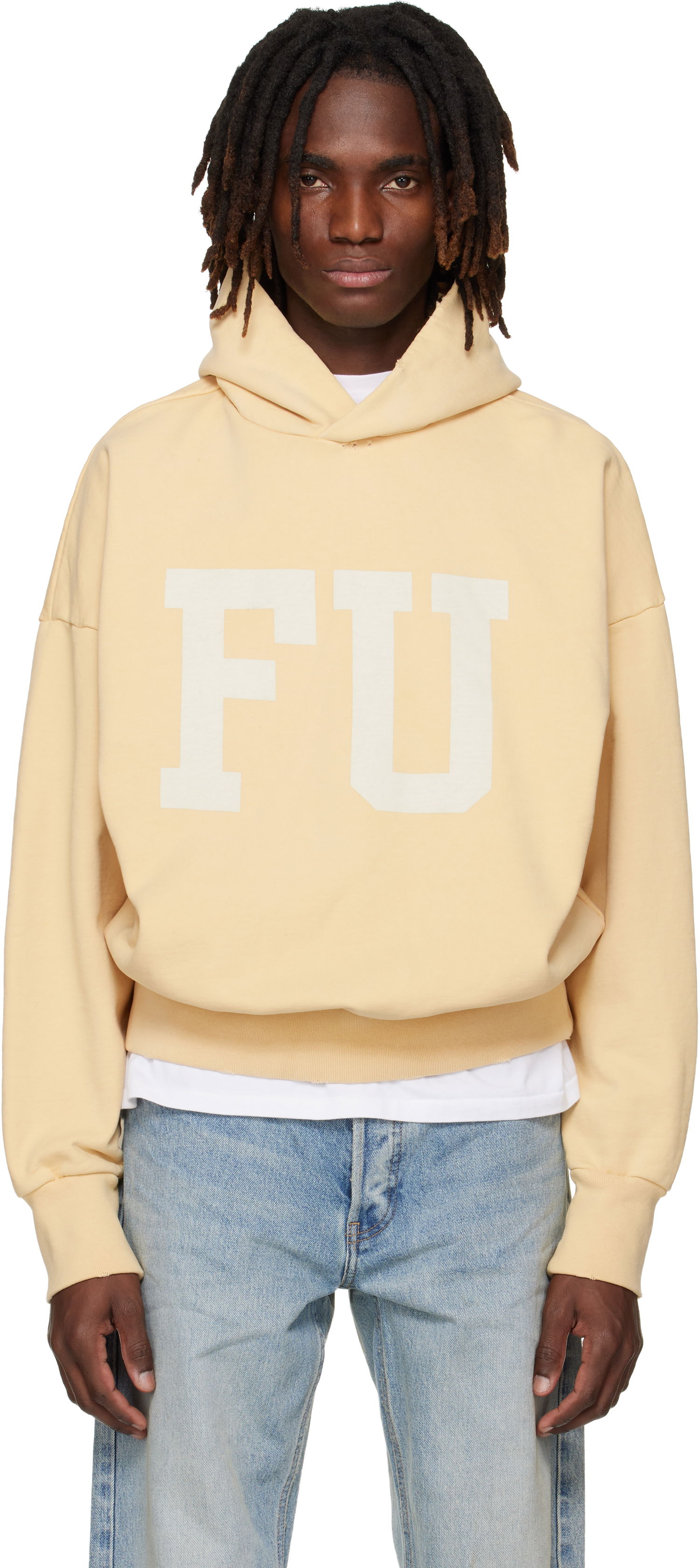 Mikina Fear of God 'Educate' Relaxed-Fit Graphic Hoodie Žltá | FG25FW12-12111BHF-708, 0