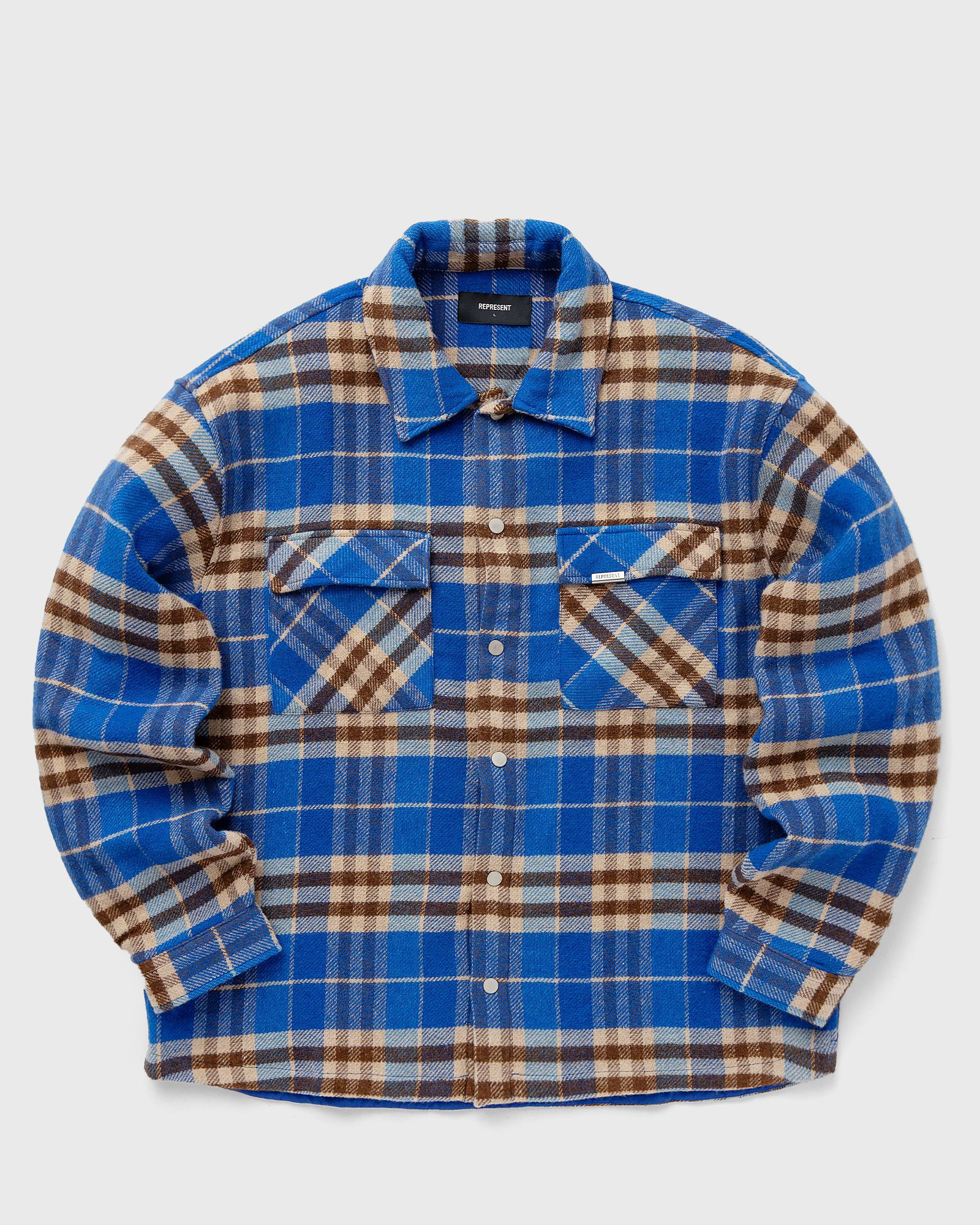 Represent INTIAL PRINT FLANNEL SHIRT