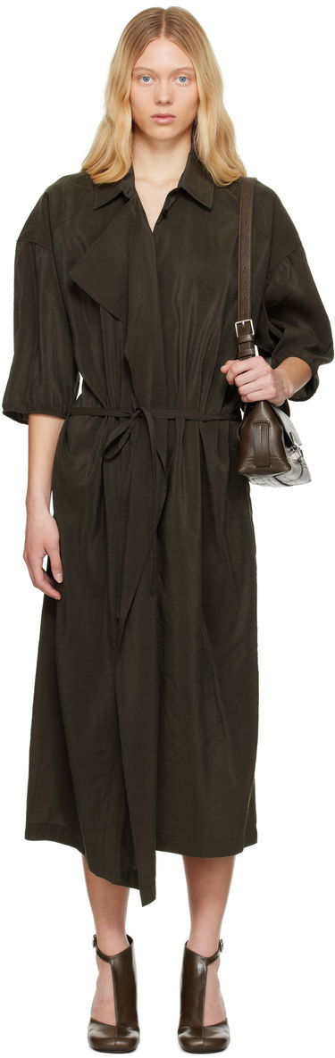 Šaty LEMAIRE Lemaire Asymmetrical Shirt Midi Dress Zelené | DR1056 LF1308, 0