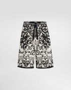 Dolce & Gabbana Majolica-Print Crochet Lace Shorts