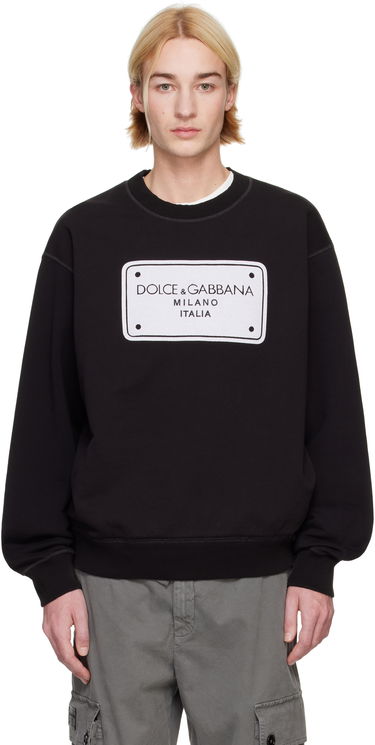 Sveter Dolce & Gabbana Dolce&Gabbana Patch Sweatshirt Čierna | G9AHSZG7NRT, 0