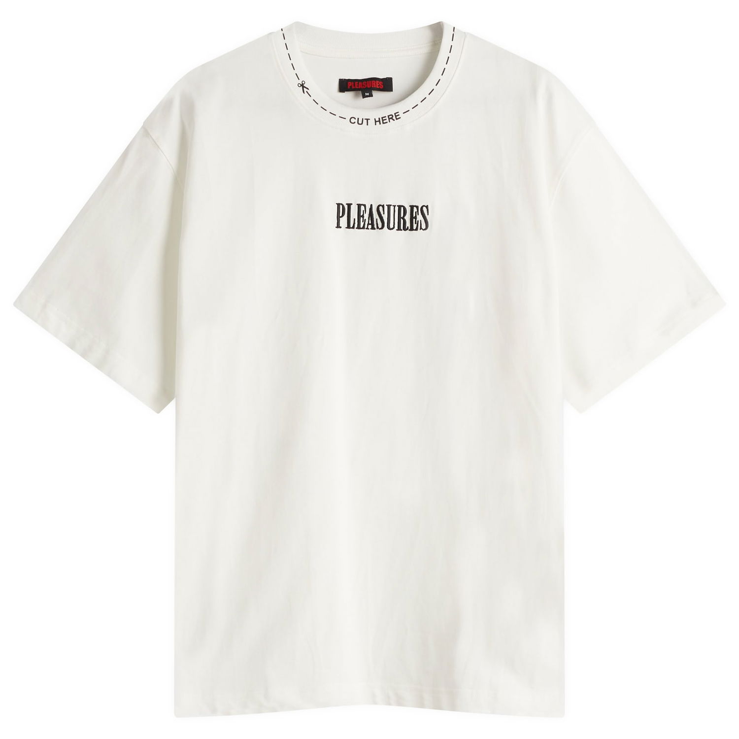 Tričko Pleasures Pleasures Cut Here Heavyweight T-Shirt Biela | P25SP027-WHT, 1
