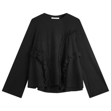 Tričko Cecilie Bahnsen Alva Ruffle T-Shirt Čierna | 424RTW11003, 0