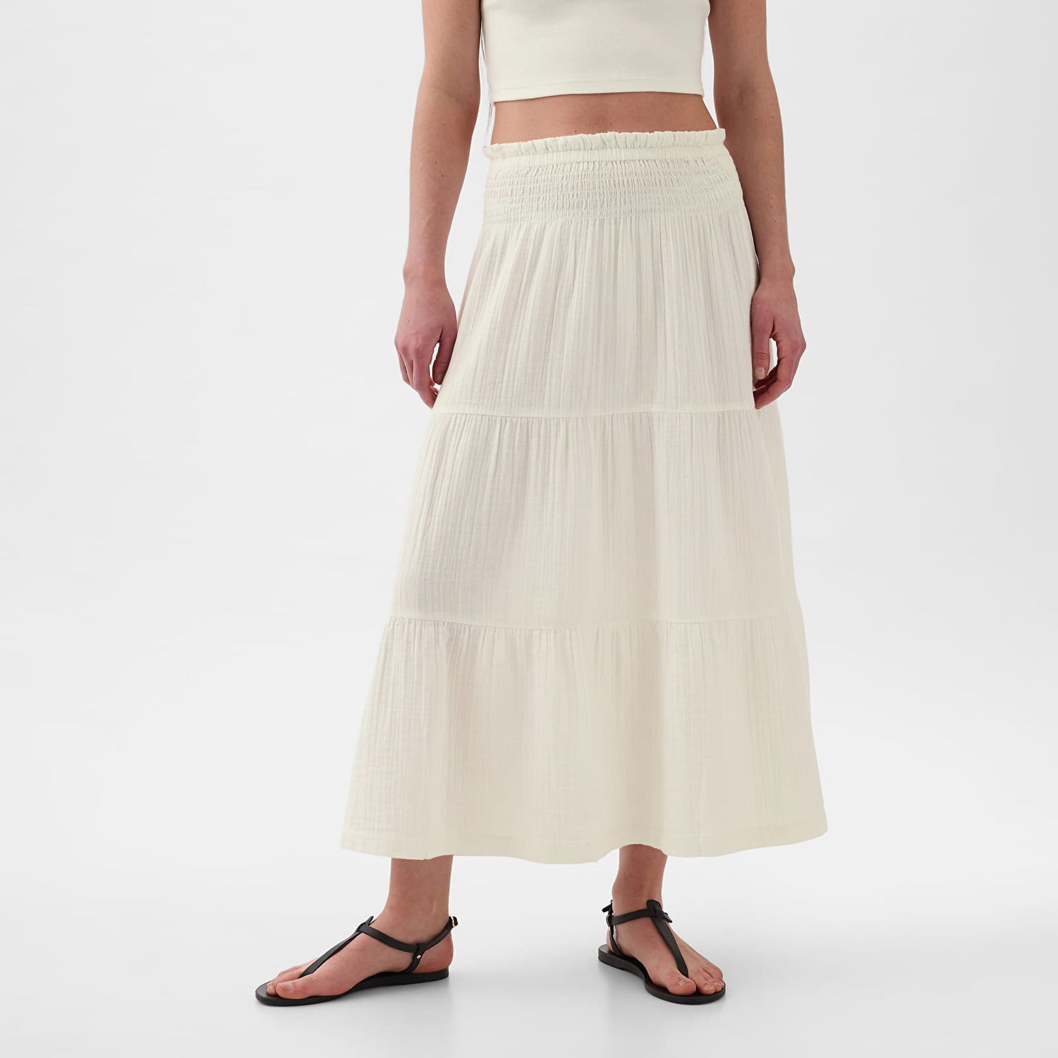 Sukňa GAP Skirt Pull On Gauze Maxi Skirt New Off White Béžová | 857496-02, 0