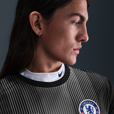 Dres Nike Chelsea FC 2025/26 Stadium Dri-FIT Replica Men's Short Sleeve Goalkeeper Jersey Čierna | HJ4487-011, 3