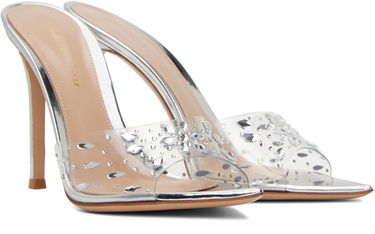Starostlivosť o obuv Gianvito Rossi Gianvito Rossi Halley 105 Heeled Mules Metalická | G17670.15RIC.GME, 3