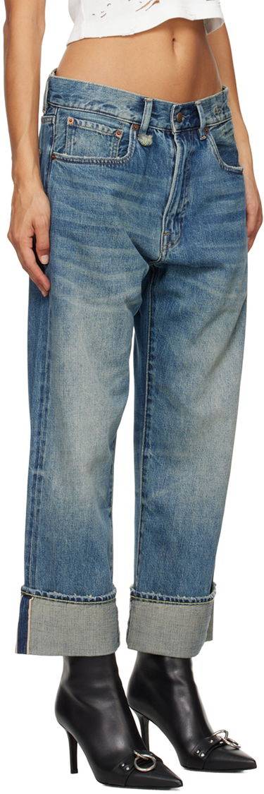 Džínsy R13 R13 Cuffed X-Boyfriend Jeans Modrá | R13WD111-D250A, 1