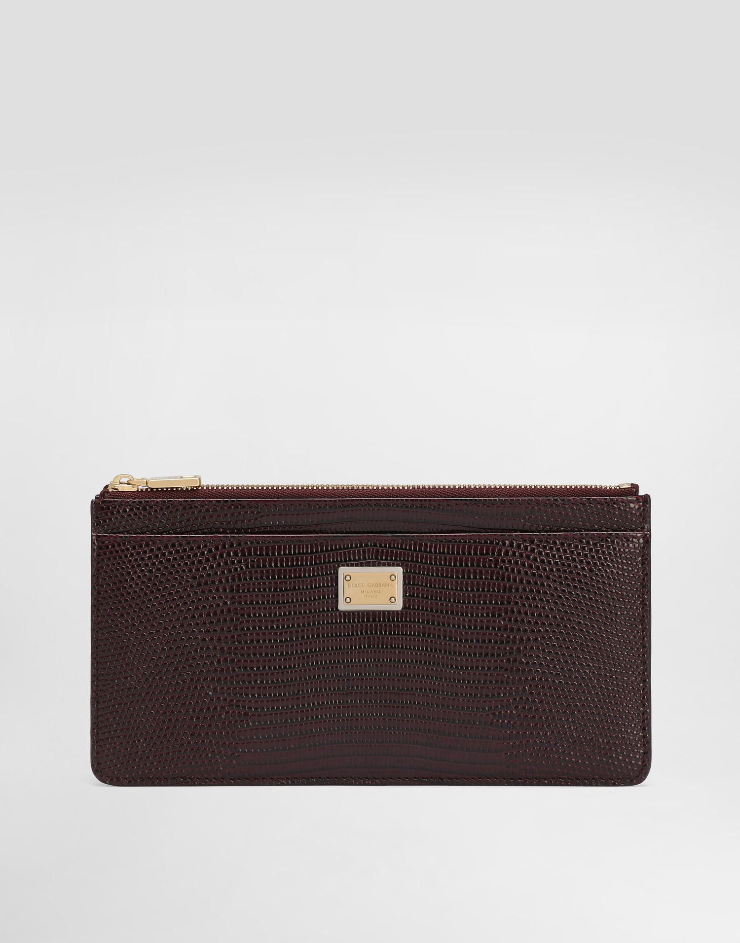 Peňaženka Dolce & Gabbana Dolce & Gabbana Iguana-Print Leather Card Holder Vínová | BI1265A109580342, 0
