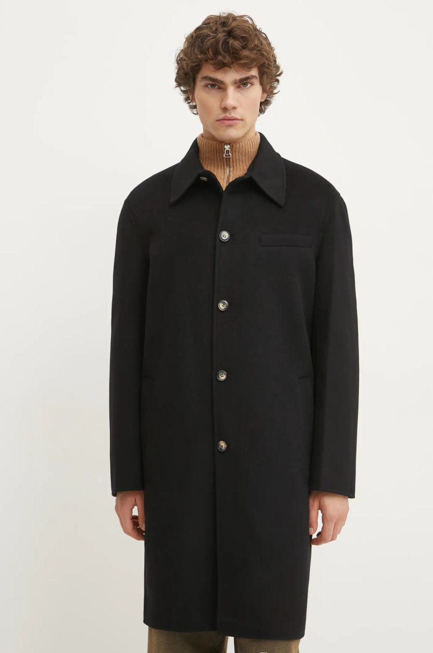 Kabáty Nanushka Nanushka JANNO Oversize Wool Coat Čierna | NM24CROW01799, 0