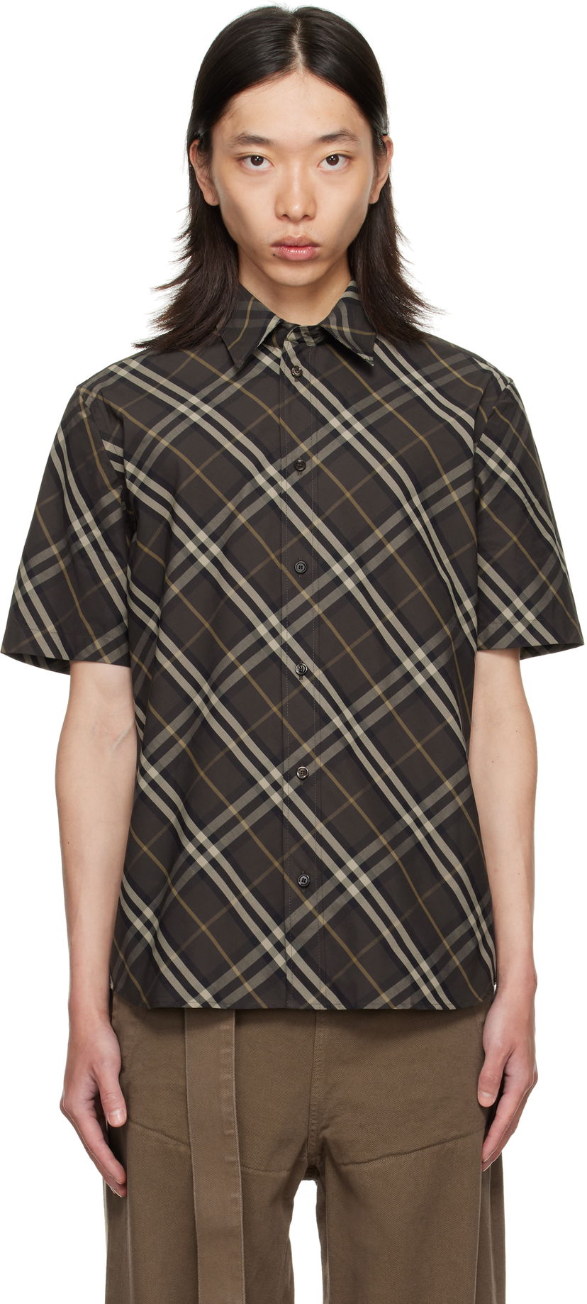 Košeľa Burberry Burberry Relaxed Fit Check Cotton Shirt Hnedá | 8116127
