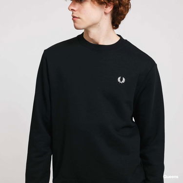 Mikina Fred Perry Crew Neck Sweatshirt Čierna | M7535-184, 4