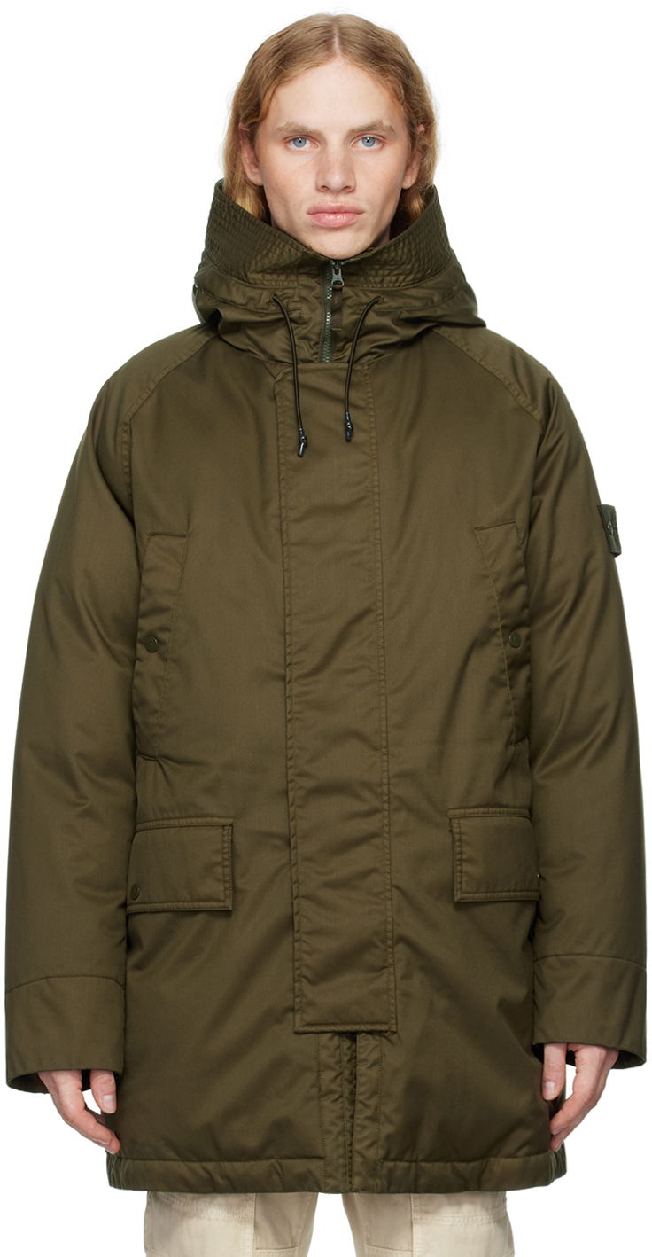 Bunda Stone Island Khaki Ghost Real Down Jacket Zelené | 8115710F2, 0