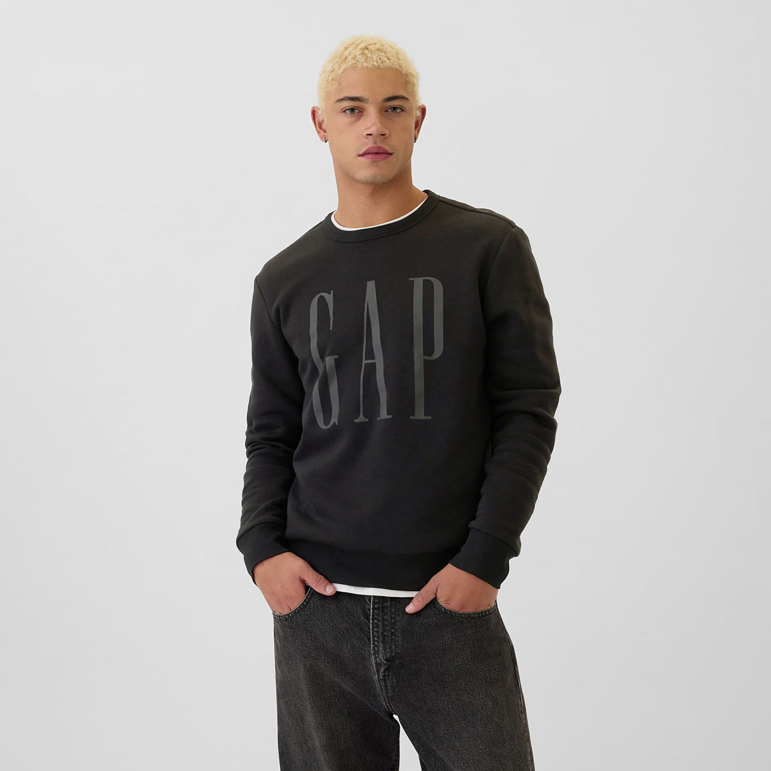 Mikina GAP Sweatshirt Fleece Sweatshirt Black M Čierna | 542214-02, 0