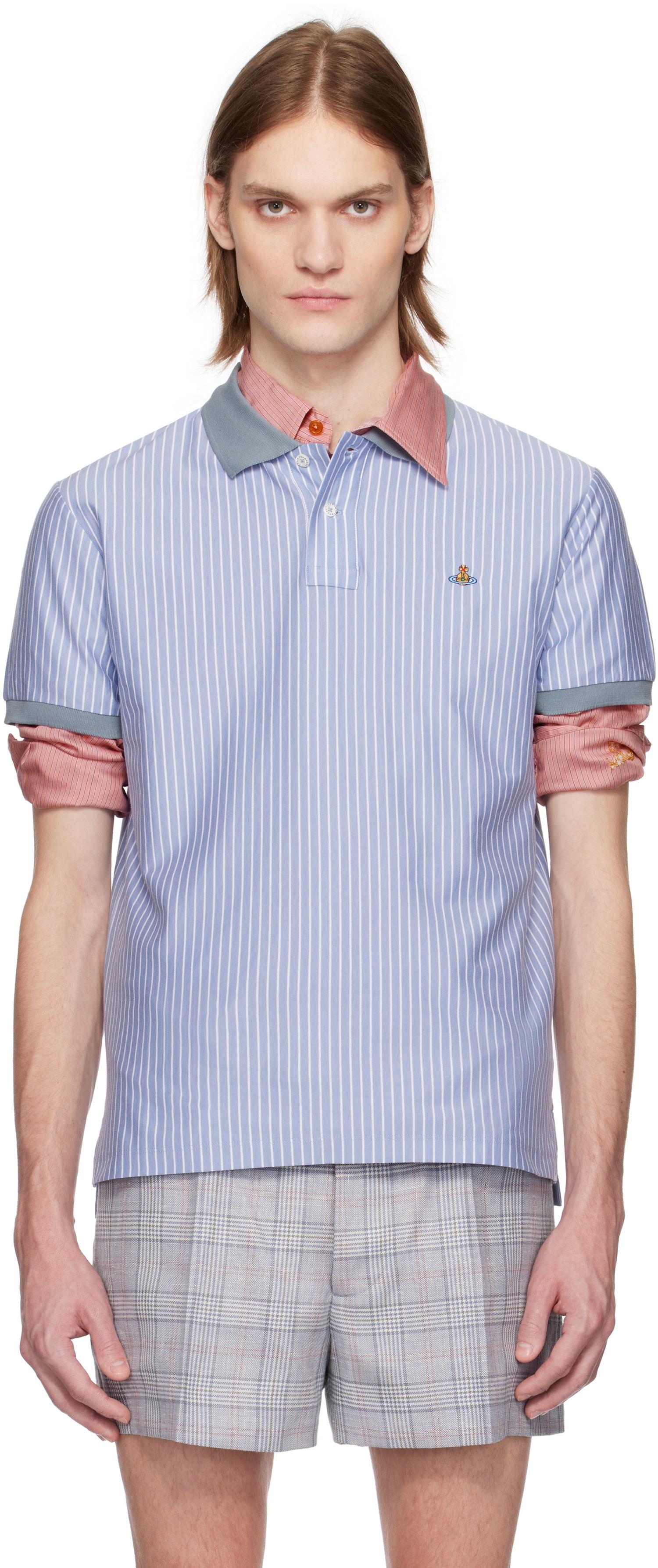 Polo tričko Vivienne Westwood Vivienne Westwood Striped Polo Modrá | 2H01000I-J009D-, 0
