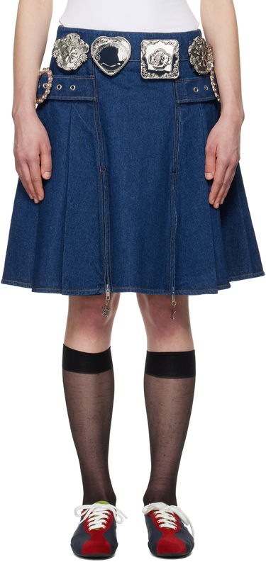 Sukňa Chopova Lowena Chopova Lowena Biggity Denim Miniskirt with Belt Modrá | 3253, 0
