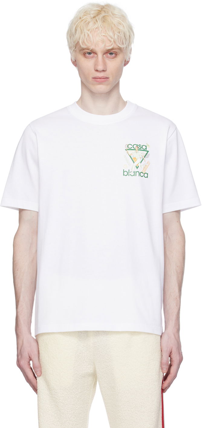 Tričko Casablanca SSENSE x 'Le Jeu' T-Shirt Biela | U-MPS24-JTS-001-14, 0