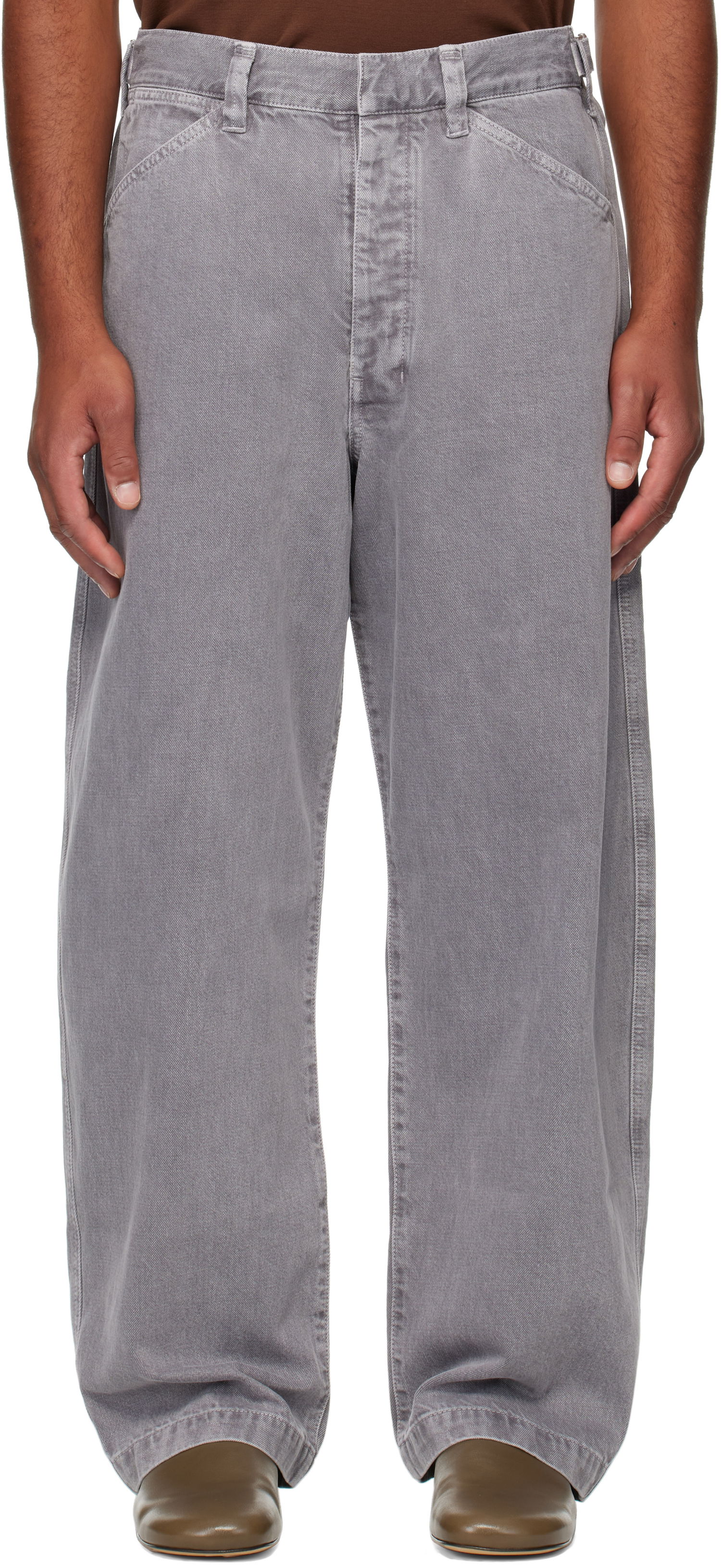 Džínsy LEMAIRE Lemaire Maxi Workwear Jeans Šedá | PA1244 LD1062, 0