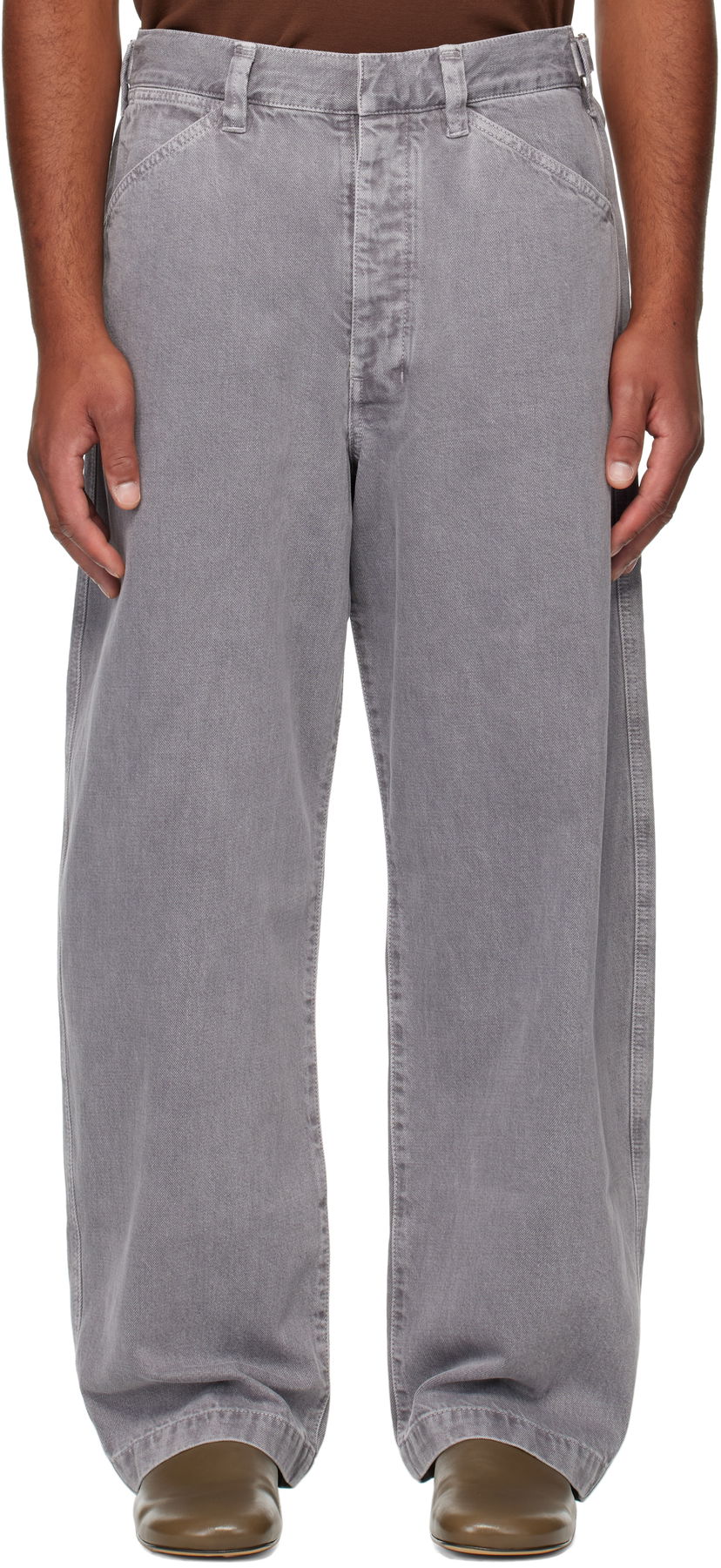 Džínsy LEMAIRE Lemaire Maxi Workwear Jeans Šedá | PA1244 LD1062